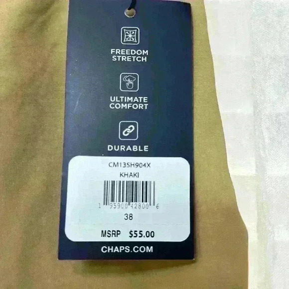 NWT Chaps Men’s Performance Flat Front Shorts Size 38 Item# X1 - Picture 4 of 6